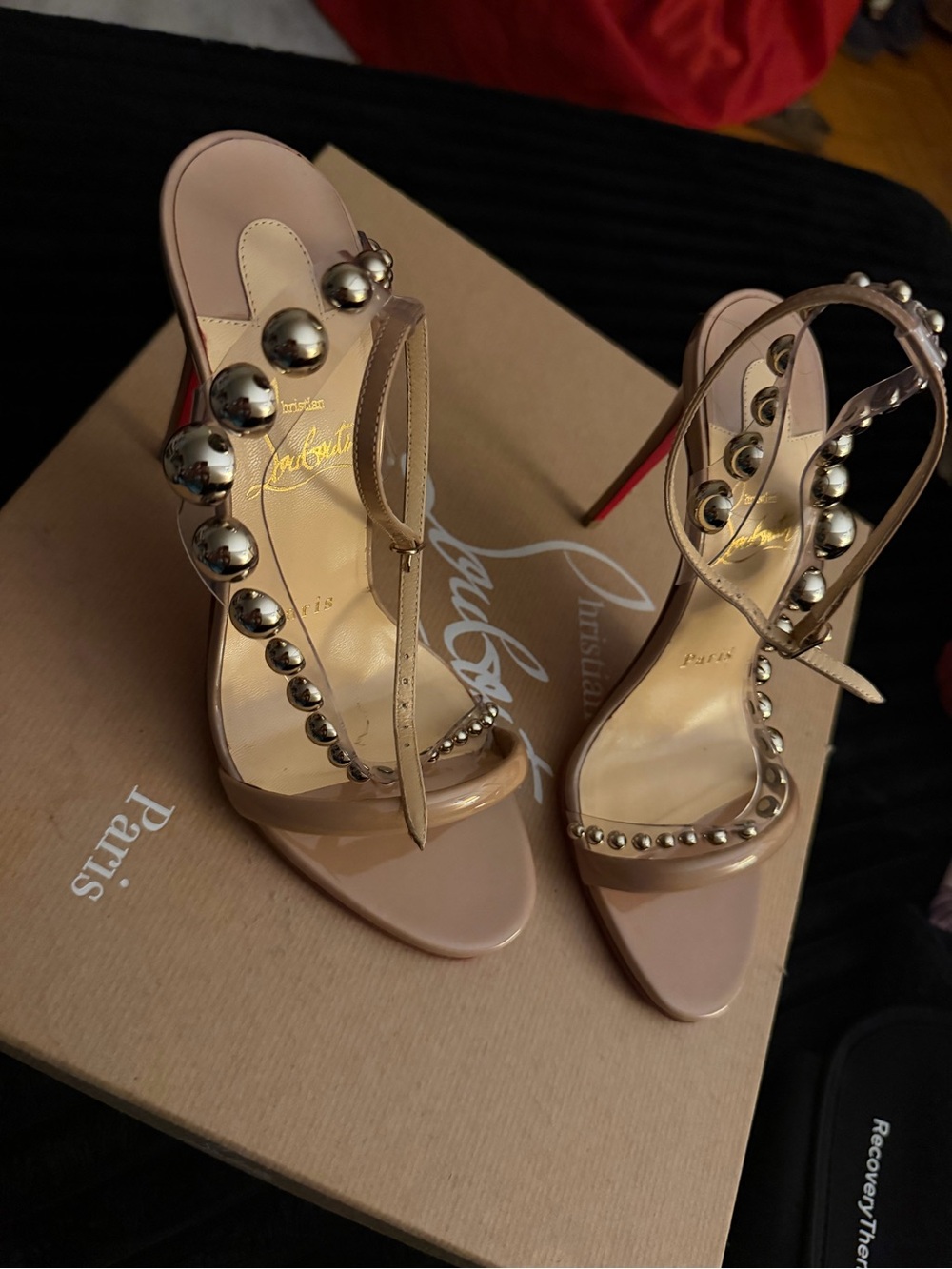 Christian Louboutin Corinetta stud strap heels